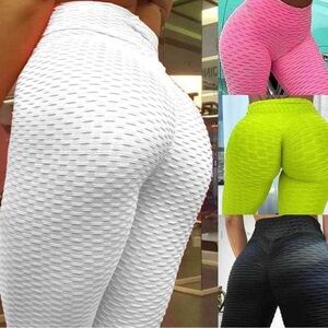 3 Pairs Ruched Butt Lifting Anti Cellulite Textured Leggings TikTok